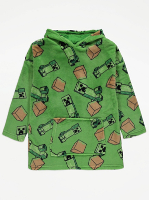 Minecraft Green Oversized Snuggle Hoodie Kids at ASDA