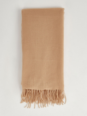 Tan Fringed Scarf Women at ASDA