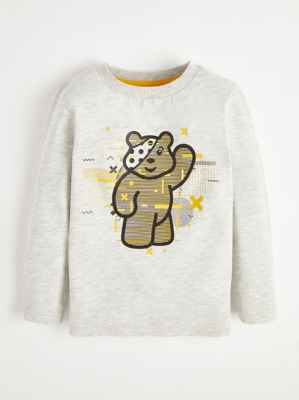 Children In Need Pudsey Graphic Print Grey Top Kids at ASDA