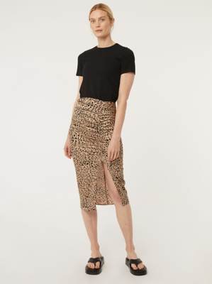 asda animal print skirt