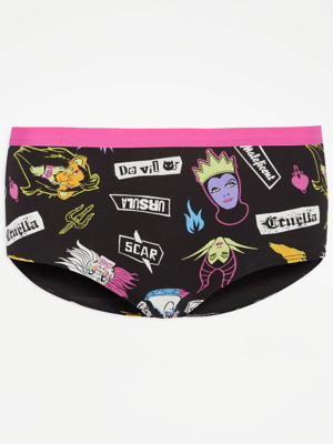 Disney Assorted Villan Halloween Short Knickers Lingerie at ASDA