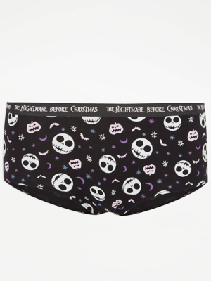 Nightmare Before Christmas Black Printed Short Knickers Women