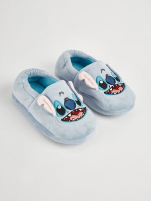 Disney Lilo and Stitch Light Blue Character Slippers Kids at ASDA