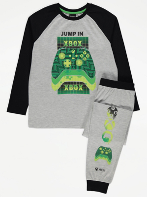 Xbox Logo Print Long Sleeve Pyjamas Kids at ASDA