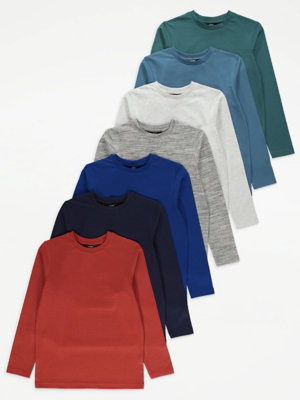 Long Tops 7 Pack | Kids | ASDA