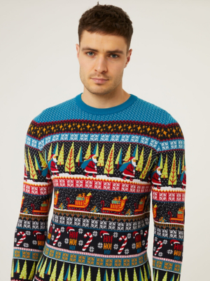 Fairisle Jumper Asda George Mens Xmas Jumpers Fairisle Jumper Asda