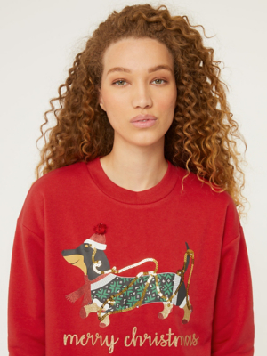 christmas jumper sausage dog
