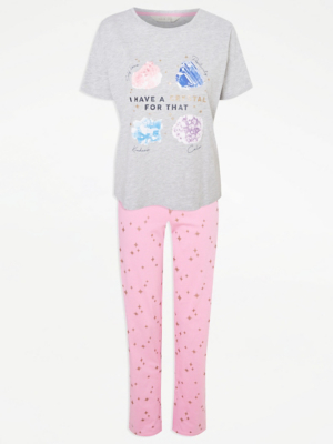Crystal Graphic Print Pyjamas Women at ASDA