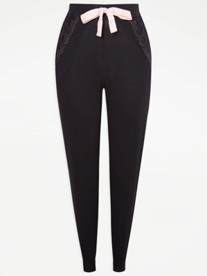 Black Cuffed Pyjamas Bottoms Women at ASDA