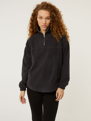 Grey Fleece Half Zip Fleece Sale & Offers at ASDA