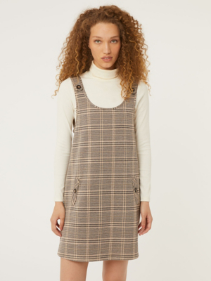 Tartan Pinafore Dress Women at ASDA