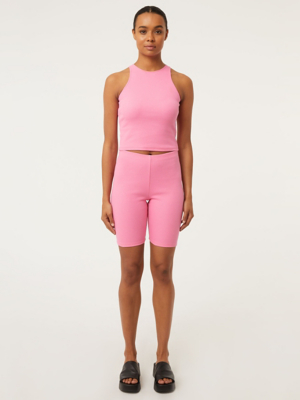 Rebalance Pink Ribbed Cycling Shorts Women at ASDA