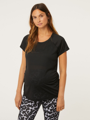 Maternity Black Active Mesh TShirt Women at ASDA