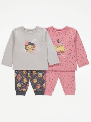 Disney The Lion King Nala Character Print Pyjamas 2 Pack Baby