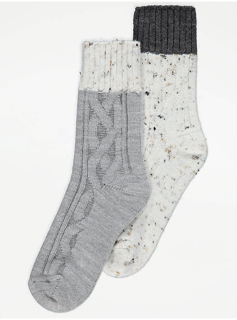Grey Speckled Ankle Socks | Women | George at ASDA