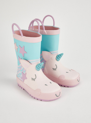 Unicorn 3D Wellington Boots Kids at ASDA