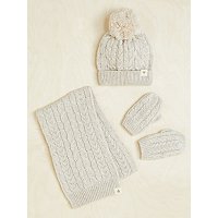 Billie Faiers Neutral Knitted Hat Scarf and Mittens 3 Piece Set | Kids | George at ASDA