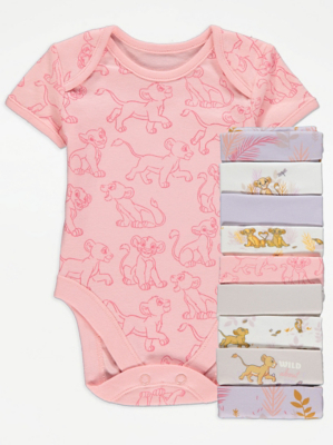 Disney The Lion King Nala Safari Print Bodysuits 10 Pack Baby