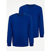 Cobalt Blue School Sweatshirt 2 Pack | School | George at ASDA