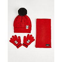 Disney Minnie Mouse Red Hat Scarf and Gloves 3 Piece Set | Kids ...