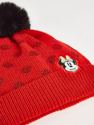 minnie mouse hat and scarf set