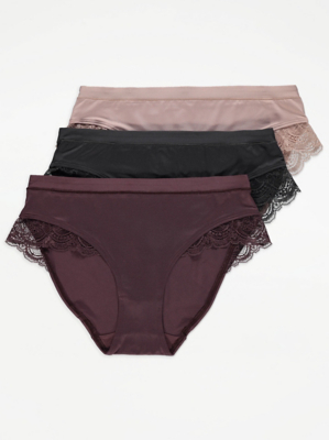 Plum Midi Comfort Knickers 3 Pack Women at ASDA