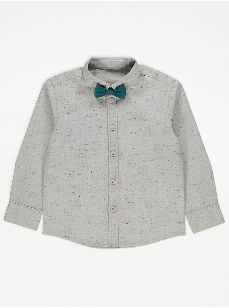 Grey Party Shirt With Bow Tie | Kids | George at ASDA