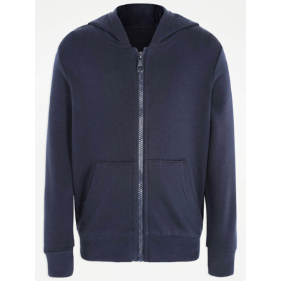 George Navy Zip Through School Hoody