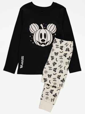 Disney Mickey Mouse Pumpkin Halloween Kids Pyjamas Kids at ASDA