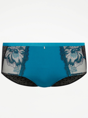 Entice Blue Lace Short Briefs Women at ASDA