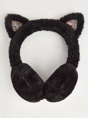 Black Cat Earmuffs Kids at ASDA