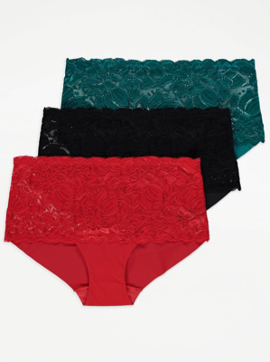 Assorted Lace Midi Knickers 3 Pack Sale & Offers at ASDA