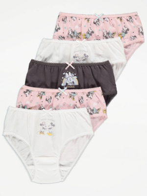 Disney Minnie Mouse Pink Knickers 5 Pack Kids at ASDA