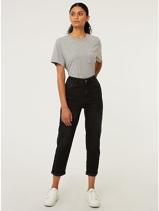 Miley Black Mom Jeans | Sale & Offers | George at ASDA