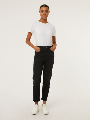 Skye Black Wash Straight Leg Jeans Women at ASDA