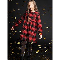 Red Checked Long Sleeve Dress | Kids | George at ASDA