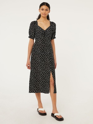 a polka dot dress