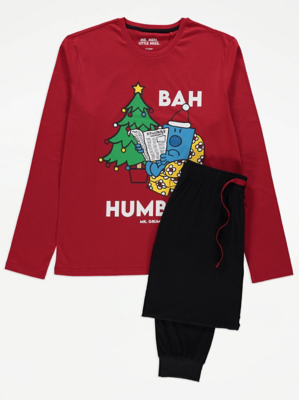 Mr Men Mr Grumpy Bah Humbug Christmas Pyjamas Men at ASDA