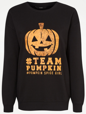 Halloween Team Pumpkin Slogan Adults Sweatshirt | Women | George at ASDA
