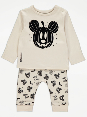 Disney Mickey Mouse Pumpkin Halloween Kids Pyjamas Baby at ASDA