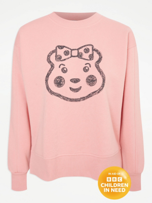 Children In Need Pink Team Blush Sketchy Sweatshirt | Sale u0026 Offers |  George at ASDA