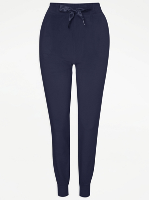 Navy Velour Lounge Pyjama Bottoms Women at ASDA