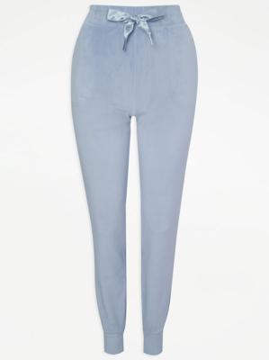 Blue Velour Lounge Pyjama Bottoms Women at ASDA