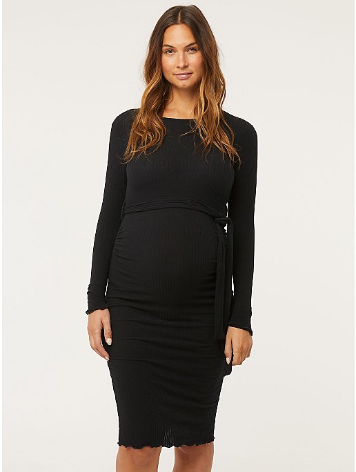 Asda George ASDA Black Sleeveless Maternity Maxi Dress Exc Cond Size 14 