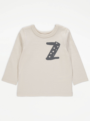 Stone Alphabet Letter Z Spot Long Sleeve Top | Sale & Offers | George ...