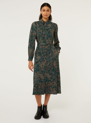 Asda George Green Dress Hot Asda George Wrap Dress Shop Green Textured Wrap  Midi Dress