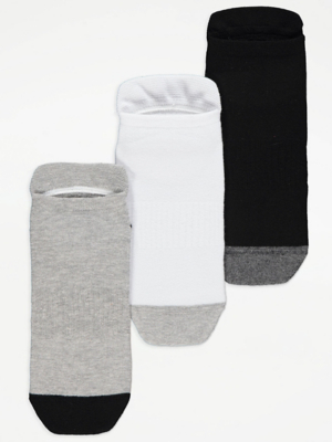 Assorted Cushion Sole Reflective Trainer Socks 3 Pack | Men | George at ...