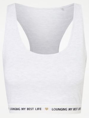 Grey Loungewear Crop Top Women at ASDA