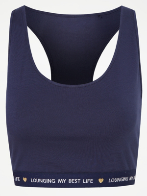 Navy Loungewear Crop Top Women at ASDA