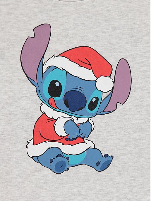 NW2 Lilo Stitch Christmas Lights AdultsWhite Sweatshirt ...